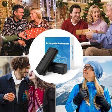 Електричні грілки для рук 2 шт. - USB, багаторазові, 3 режими нагріву, для дітей та жінок, чорний