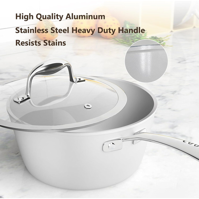 Набір посуду Cooksmart 10 предметів: каструлі, сковороди з антипригарним покриттям, нержавіюча сталь