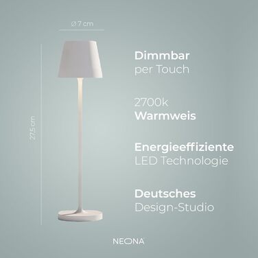 Бездротова LED-лампа Nova Leuchte: регульоване освітлення, 2200mA, IP54, 2700K, для дому та вулиці