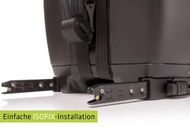 Автокрісло 4BABY Go-Fix Isofix 76-150 см, регульоване, з підкладкою, для дітей, I-Size (Мокко)