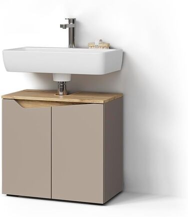 Шафка під раковину Livinity Bad Timavo, білий колір, 60 x 67 см з полицею, білий (Greige)