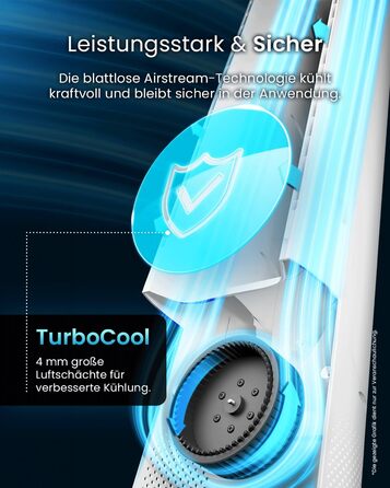 Вентилятор Pro Breeze OmniAir з очищувачем повітря, 105 см, осциляція 75°, пульт ДУ, HEPA 13, LED дисплей, 10 швидкостей, тихий, 5 режимів, Smart App