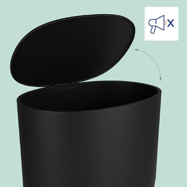 Відро для сміття Relaxdays з м'яким закриттям, 7 л