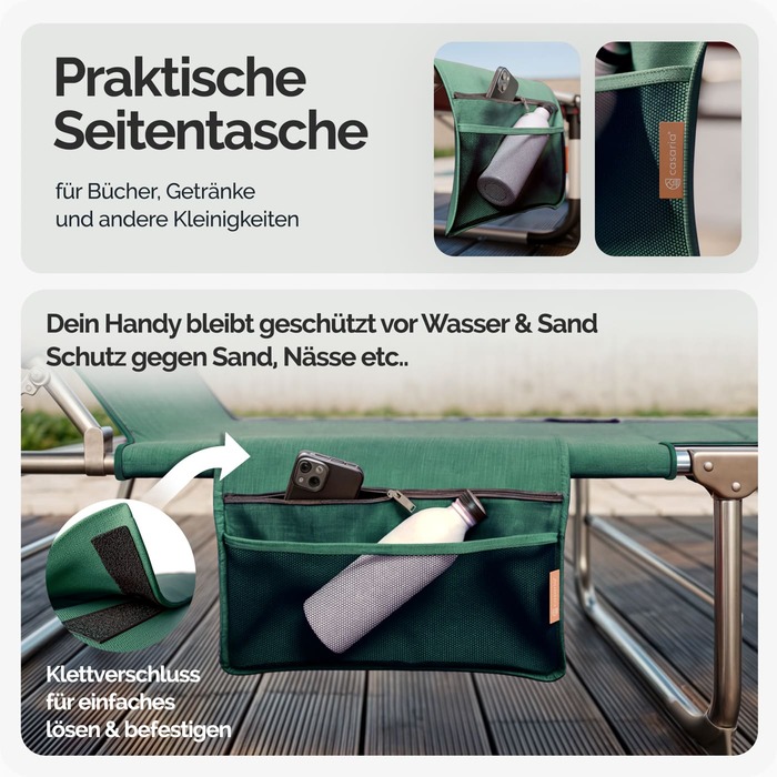 Шезлонг Ibiza Green 190x59x29см Alu Sun Canopy
