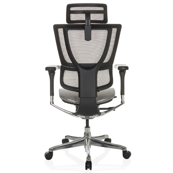 Ергономічне крісло для офісу/керівника ERGOHUMAN SLIM GEN2 з сітчастою спинкою, світло-сірого кольору, hjh OFFICE