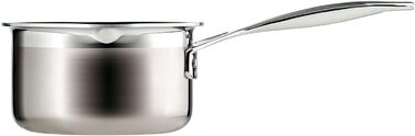 Каструля з антипригарним покриттям LE CREUSET, 1.4 л, нержавіюча сталь, Ø 14 см, для всіх типів плит (вкл. індукція), срібна