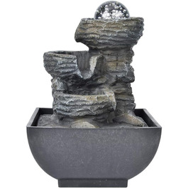 Кімнатний фонтан Ejoyous з підсвічуванням: фонтан для дому, водяний фонтан, декор для вітальні, зволожувач повітря, для медитації та релаксації, EU-штекер 220V Кімнатний фонтан Ejoyous з підсвічуванням: фонтан для дому, водяний фонтан, декор для вітальні, зволожувач повітря, для медитації та релаксації, EU-штекер 220V