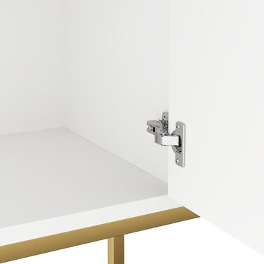 Двостулковий комод з ящиками з дерева, 140x40x76 см, для вітальні, спальні, коридору