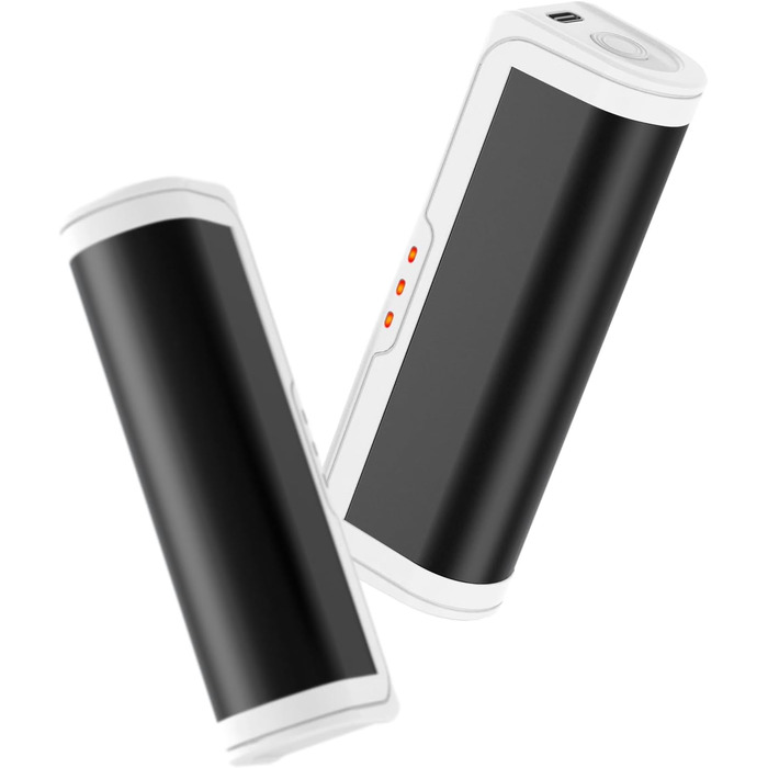 Електричні грілки для рук 2 шт. - USB, багаторазові, 3 режими нагріву, для дітей та жінок (чорний+білий)