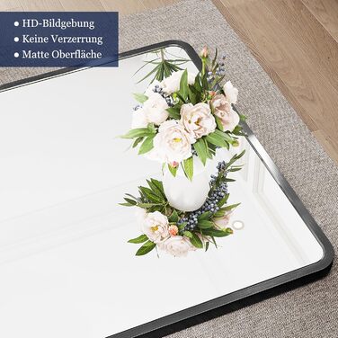 Дзеркало на стіну 60x90 см, чорне - для ванної кімнати, вітальні, спальні, прихожої