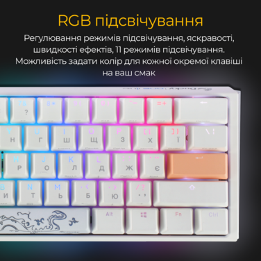 Механічна клавіатура Ducky One 3 Mini Cherry MX Brown RGB White UA