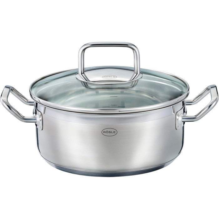 Набір для фондю RÖSLE на 6 осіб – нержавійна каструля 20 см з кришкою, газовий пальник 1000W, складне підставлення, аксесуари для фондю, ідеально для сирного або шоколадного фондю