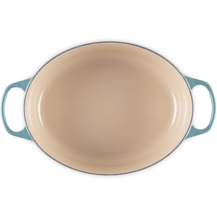 Le Creuset Signature Братер з чавуну з кришкою, овальний, 31 см, 8.9 л, для всіх типів плит, включаючи індукційну, вишневий