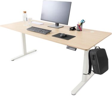 Електричний регульований стіл Arebos 160x80 см з пам'яттю | Ергономічний стіл для офісу та дому | Стіл для стоячи та сидячи | Бежевий