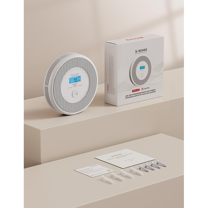 Датчик диму та CO X-Sense з голосовим оповіщенням та визначенням місця розташування, комплект XP0A-MR11, 30 мм, без базової станції SBS50, 1 шт.