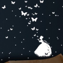 Наклейка на стіну-світиться наклейка на горищі принцеса з 30 різними метеликами і 60 точками флуоресцентні наклейки-світяться наклейки для дитячої кімнати