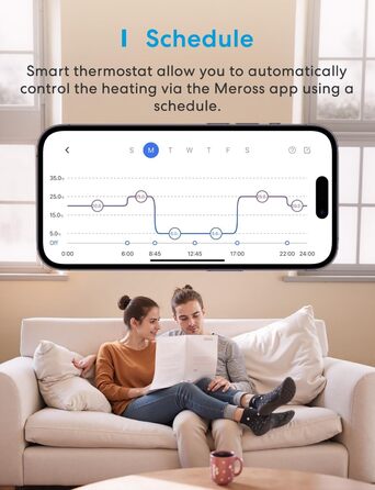 Meross Matter Термостат для радіатора Wi-Fi з підтримкою HomeKit, Alexa та Google Assistant (Додатковий блок)