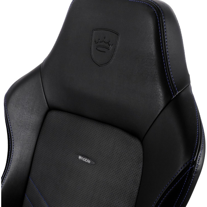 Крісло ігрове Noblechairs HERO - офісне крісло, стільниця з PU-шкіри, чорно-синій колір