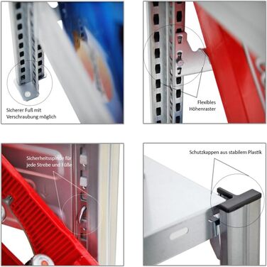 Стеляжка для ящиків та шин PROREGAL CHIEMSEE TIRE, німецька якість, 200x136x43,5 см, оцинкована, для 3 ящиків, 4 шин та 2 дощок