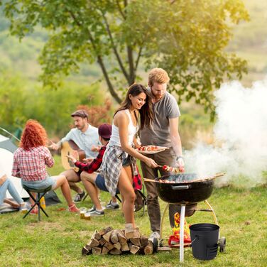 Відро для сміття Relaxdays з кришкою та щіткою для підлоги