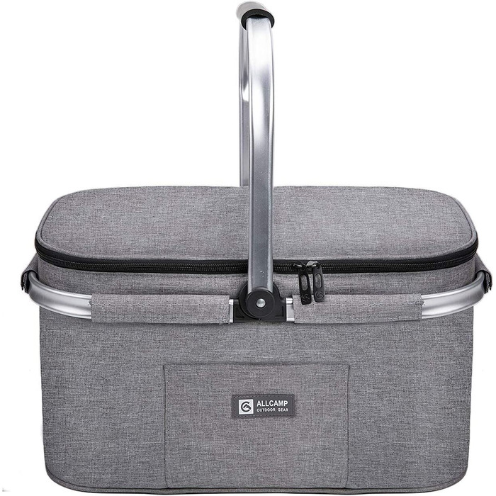 Продуктові кошики Велика ізольована кошик-холодильник сумка-холодильник сумка-холодильник сумка-холодильник сумка-холодильник Термо сумка-холодильник світло-сірий (32L світло-сірий), 22L