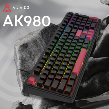 Дротова механічна клавіатура Ajazz AK980 Red switches Black Red (AK980-R-BR)