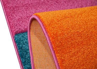 Дитячий килимок для ігор в клітку, багатобарвний червоний бірюзовий Помаранчевий кремовий зелений рожевий Розмір 160x230 см