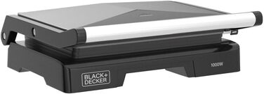 Електричний гриль Black+Decker BXGR2200E 2-в-1: плита та гриль, 2200W, LCD-дисплей, керування температурою та часом