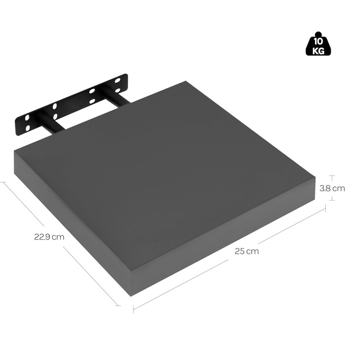 Полиця настінна WOLTU Wandboard RG9315sz для CD, DVD, книг, офісу, вітальні, спальні, кухні - дерев'яна