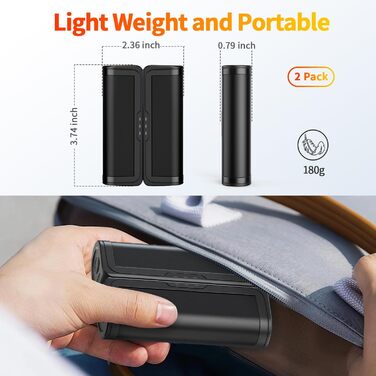 Електричні грілки для рук 2 шт. - USB, багаторазові, 3 режими нагріву, для дітей та жінок, чорний