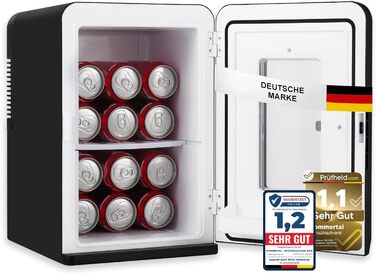 Міні-холодильник KS15: охолодження та підігрів, 15L, 230V/12V, для дому та авто, міні-бар