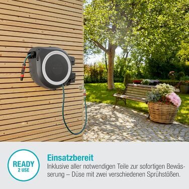 Набір для поливу Gardena RollUp M/L 25 м: шланг, бокс, монтаж, для великих садів