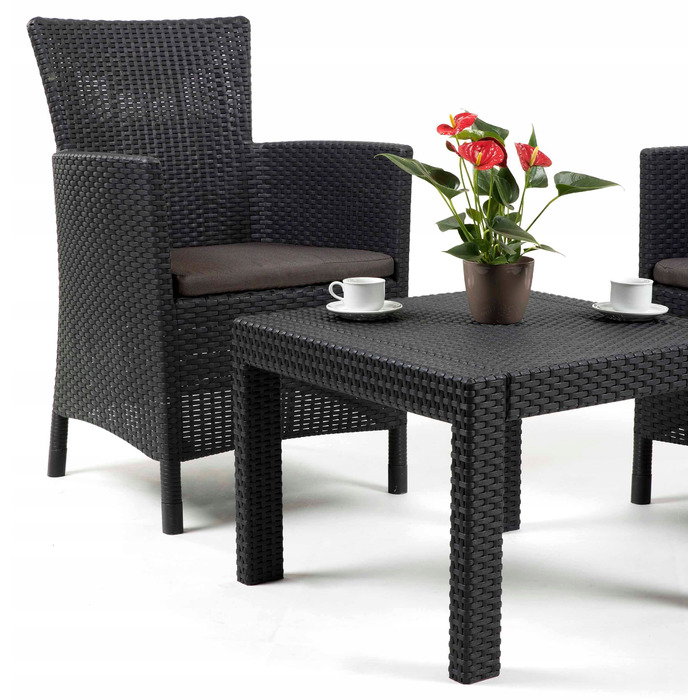 Комплект садових меблів Keter із пластику, сірий, 3 предмети