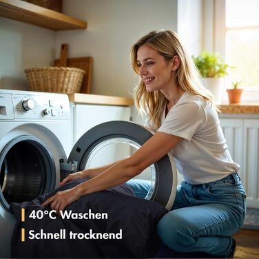 Стильна постільна ковдра Sleeptime з 100% бавовни, 200x200 см, темно-синій колір, м'яка та без прасування. Комплект постільної білизни з 2 наволочками 80x80 см, 3-частинний комплект, колір морської хвилі.