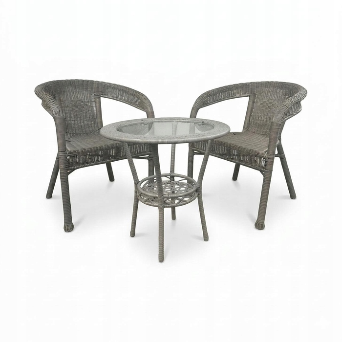 Комплект садових меблів із техноротангу MTG Trade Group, сірий, 3 предмети