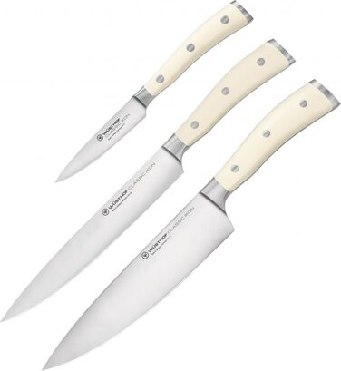 Набір ножів Wuesthof Classic Ikon Creme 3 пр (1120460301)
