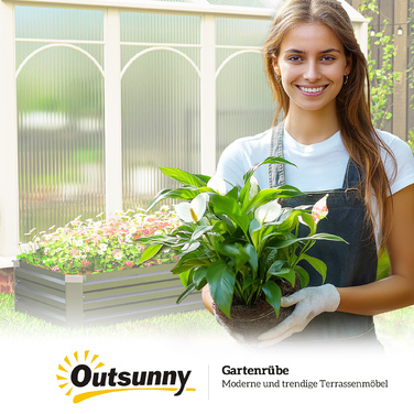 Підвищене грядка, садовий контейнер, грядка для трав, стійкий до погодних умов, відкритий ґрунт, розмір 240 x 60 x 30 см, темно-сірий