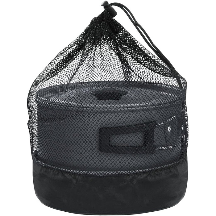 Набір посуду для кемпінгу yourGEAR Ranger V (7 предметів) - для 4-5 осіб. Алюмінієвий, з антипригарним покриттям. У сітчастому мішку.