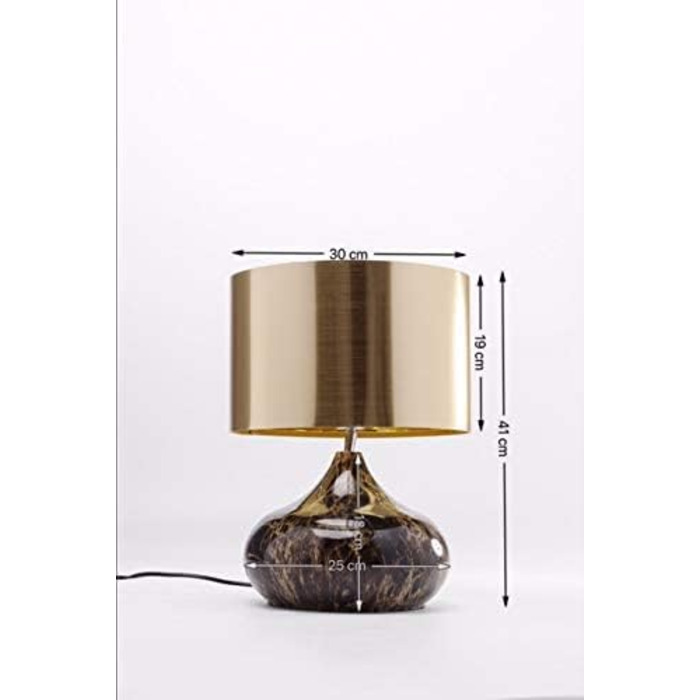 Настільна лампа Kare Design Mamo Deluxe, настільна лампа благородна, приліжкова лампа золото, різнокольорова, (в/ш/д) 430x30см