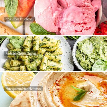 Електричний подрібнювач Zerkleinerer 400W з двома чашами 2л + 2л та двома лезами з нержавіючої сталі для м'яса, овочів, фруктів - білий