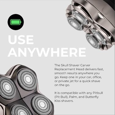 Змінні леза для бритви Skull Shaver Baron PRO (4 шт.) для моделей Pitbull, Palm та Butterfly Kiss