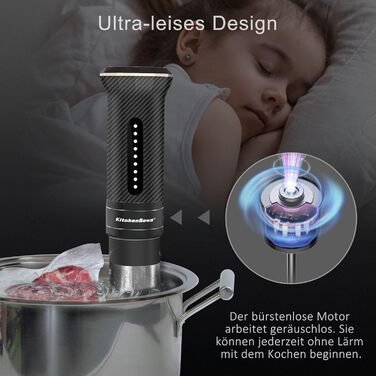 Sous Vide Garer KitchenBoss G300T: Точний кухонний прилад для приготування їжі, IPX7, LED дисплей, таймер