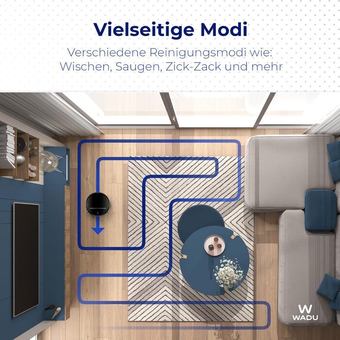Робот-пилосос з функцією миття - з док-станцією - для власників домашніх тварин
