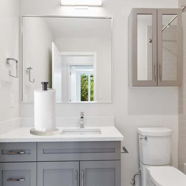 Тримач для паперових рушників на стільницю з мармуровою основою, вертикальний диспенсер для кухні та ванної кімнати, чорний