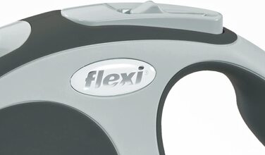 Гнучкий висувний повідець Flexi Vario S для собак до 12 кг 5 м антрацит