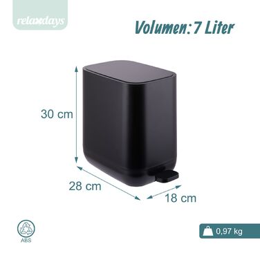 Відро для сміття Relaxdays, 7 літрів