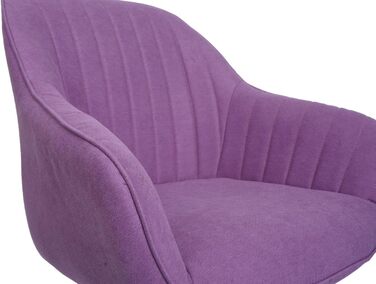 Крісло Mendler для обідньої зони HWC-K27, кухонне крісло з підлокітниками, поворотне, тканина, ліловий