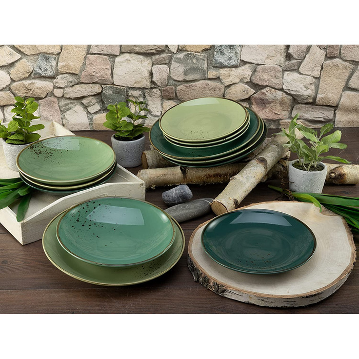 Серія Nature Collection Набір посуду комбінований сервіс з 16 предметів (столові прилади, Green Life), 20157