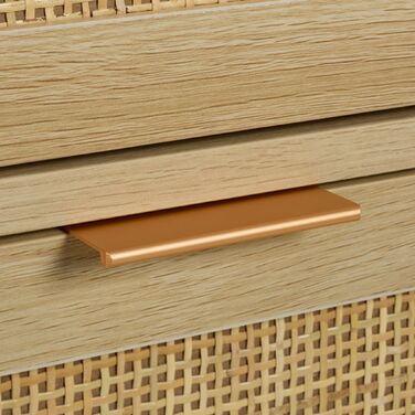 Комод Relaxdays з 3 висувними ящиками, з імітацією ротангу