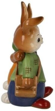 Фігурка кролика Goebel Кролик Шкільні шкільні друзі, виготовлена з фаянсу, розміри 10 х 6,5 х 12 см, 66-845-86-1